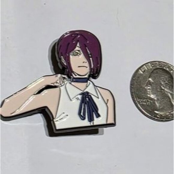 Chainsaw Man Reze Enamel Pin Bomb Devil Anime Girl Collectible Accessory - Picture 3 of 3